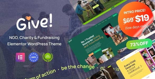 Give - NGO - Charity WordPress Theme
