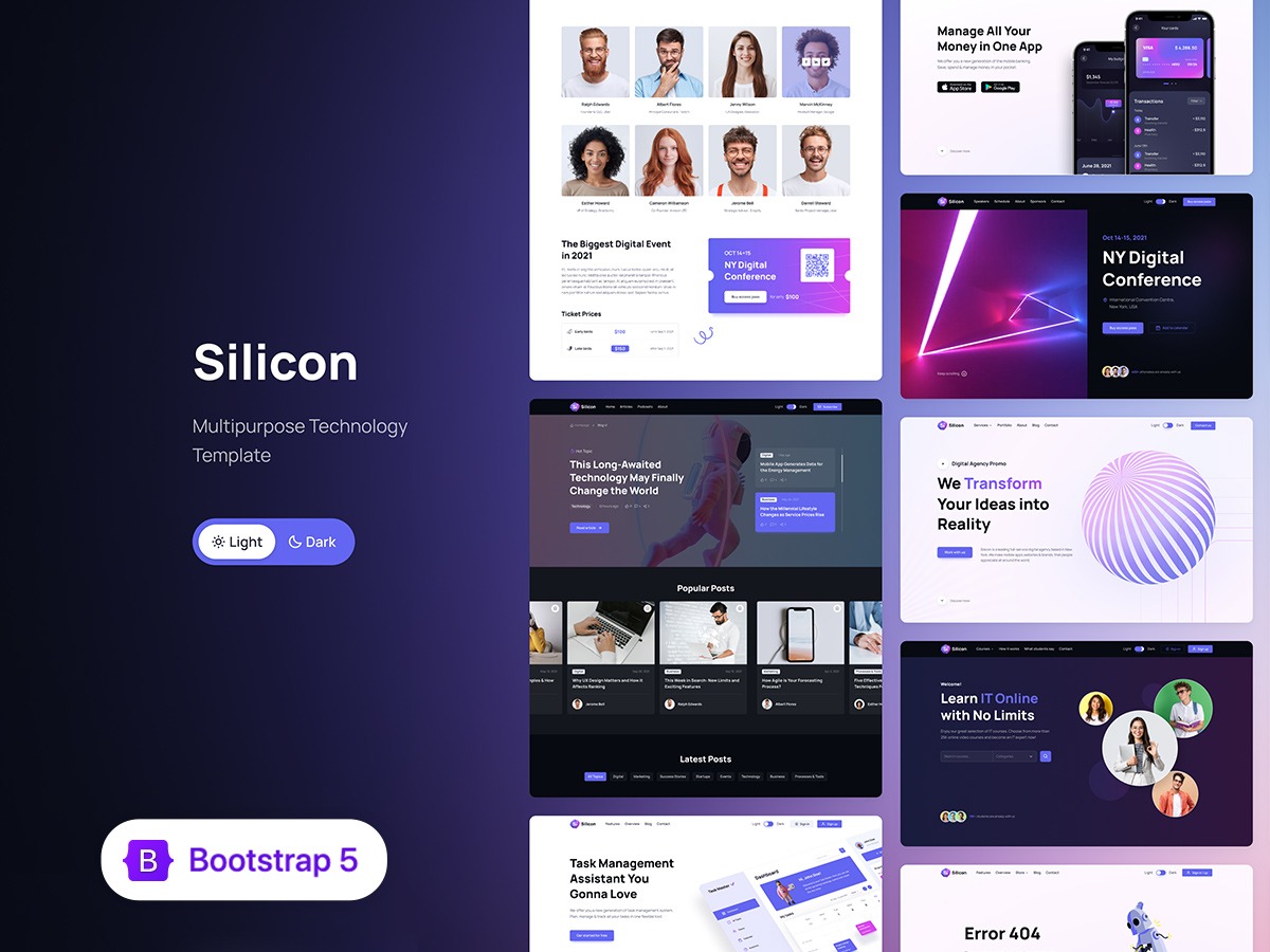 Silicon - Business / Technology Template + UI Kit