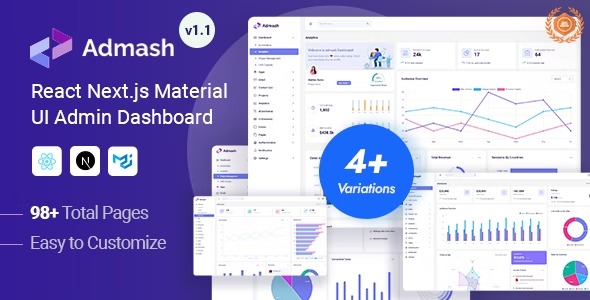 Admash Material Design React Next Admin Dashboard Template