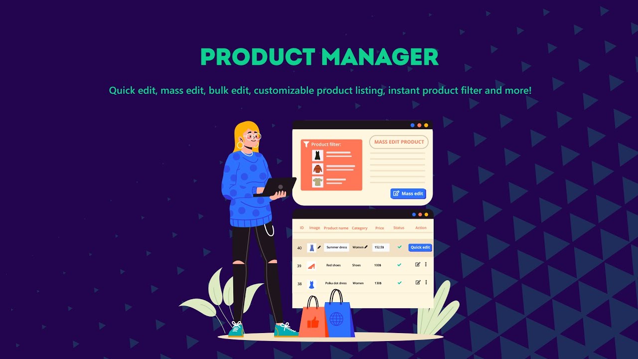Product Manager - Bulk edit / mass edit / quick edit Module