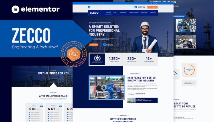 Zecco - Engineering & Industrial Company Elementor Template Kit