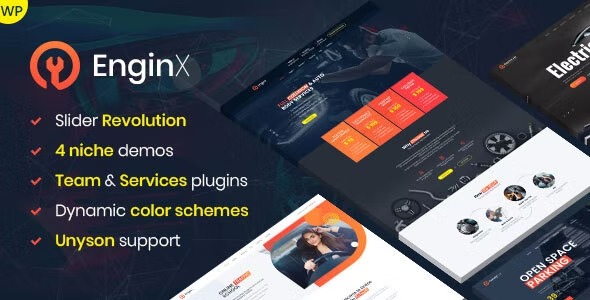 EnginX- Auto Repair Service WordPress Theme