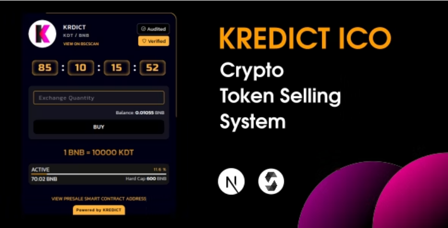 KREDICTICO Crypto Token Selling System | Multi Currency | Multi Wallet