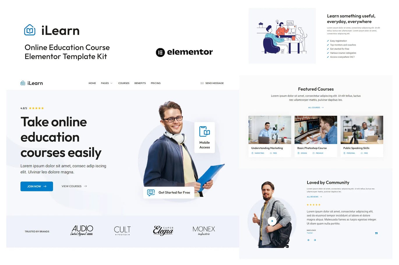 iLearn - Online Education Course Elementor Template Kit