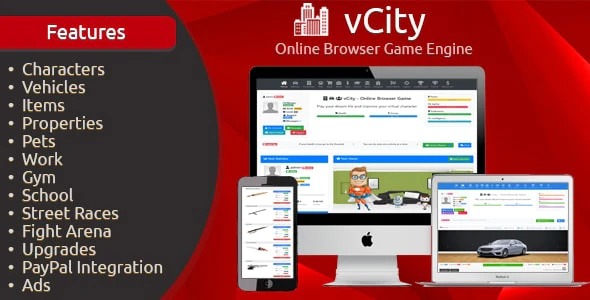 vCity Online Browser Game Engine