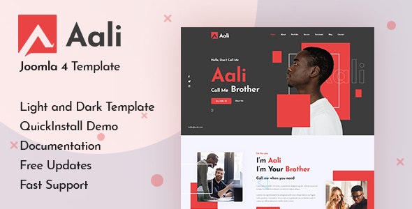 Aali - Personal Portfolio - Resume Joomla - Template