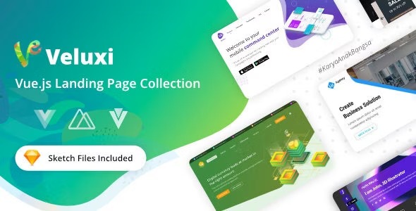 Veluxi - Vue JS Landing Page Collection