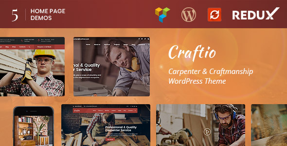 Craftio - Carpenter WordPress Theme
