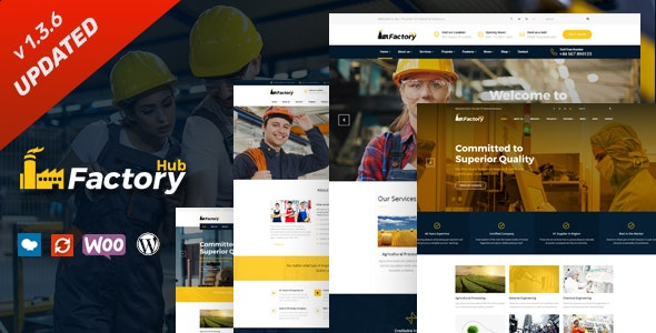 Factory HUB - Industry and Construction WordPress Theme