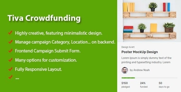 Tiva Crowdfunding - WordPress Crowdfunding System