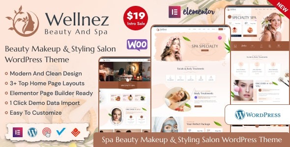 Wellnez - Beauty Spa Wellness Salon WordPress Theme