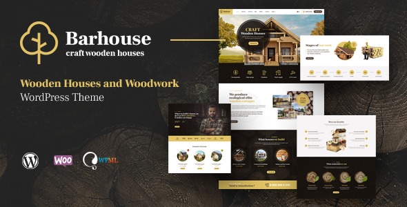 Barhouse - Wooden House Construction and Woodworks WordPress Theme