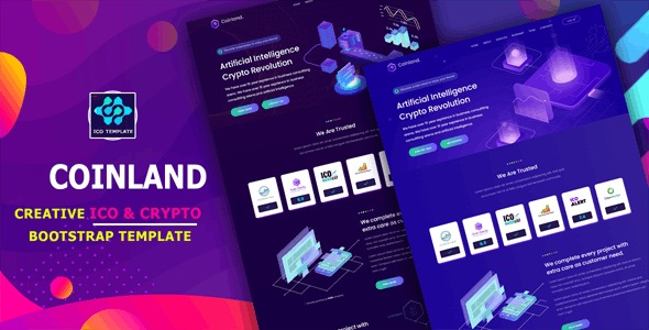 Coinland - ICO - Crypto Bootstrap Template Latest