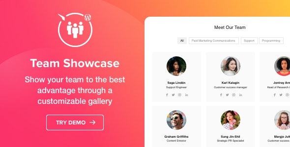 Elfsight Team Showcase - WordPress Team Showcase plugin