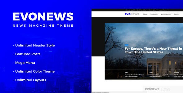 Evonews - NewsMagazine WordPress Theme