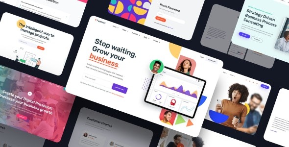 Fastland Landing Page Template for SaaS