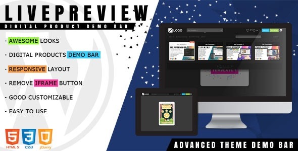 LivePreview Theme Demo Bar for WordPress