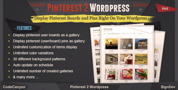 Pinterest to WordPress WordPress Pinterest Gallery Plugin
