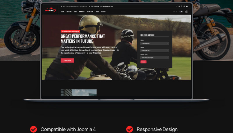 Autobike - Motorcycle Store - Bike Rental Services Joomla Template