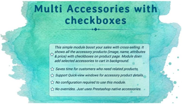 Multi Accessories with Checkboxes Prestashop