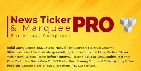 Pro News Ticker - Marquee for Visual Composer