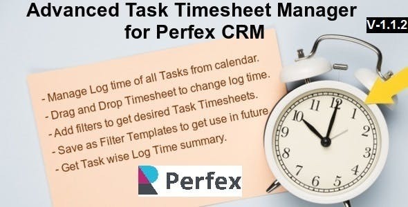 Advanced Task Timesheet Manager Module for Perfex CRM