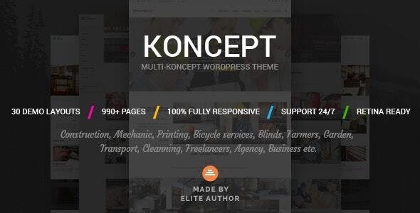 Koncept Responsive Multi-Concept WordPress Theme - Koncept Responsive Multi-Concept WordPress Theme v1.1 by Themeforest Free Download