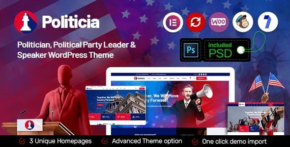 Politicia - Politician - Speaker WordPress Theme