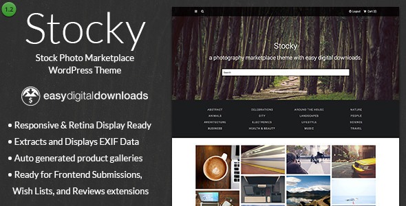 StockyA Stock Photography Marketplace Theme