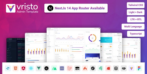 Vristo Tailwind Admin Template NextJS App Router HTML