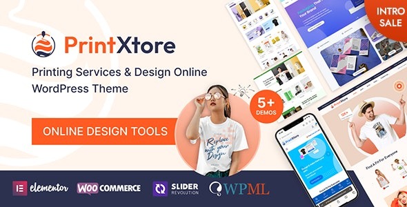 PrintXtore - Printing Services - Design Online WordPress WooCommerce Theme