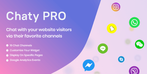 Chaty Pro - Floating Chat Widget