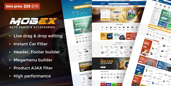 Mobex Auto Parts WordPress Theme