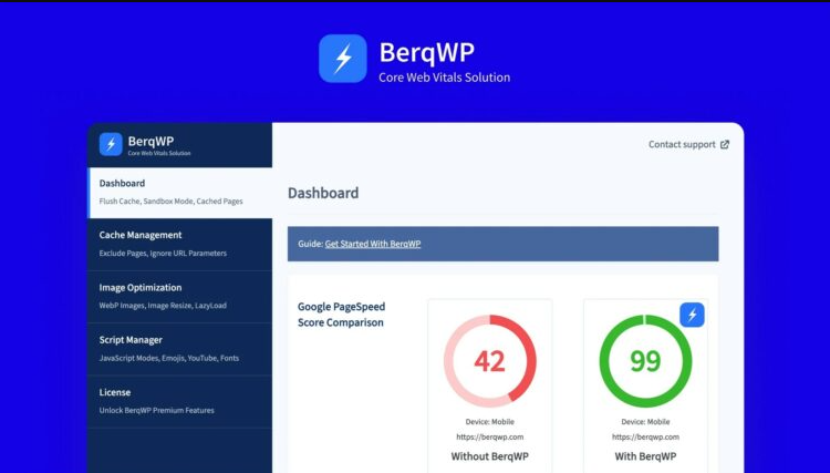 BerqWP WordPress Speed & Core Web Vitals Optimization Plugin