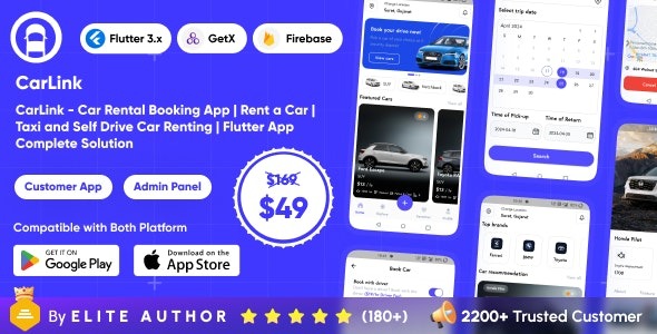 CarLink Car Rental Booking App | Rent a Car | Taxi and Self Drive Car Renting | Complete Solution