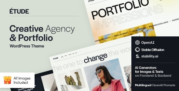 Etude Creative Agency & Portfolio WordPress Theme