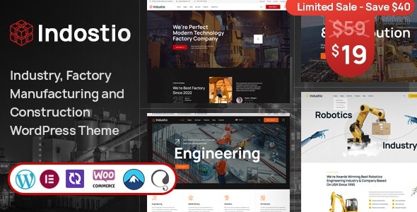 Indostio Factory and Manufacturing WordPress Theme