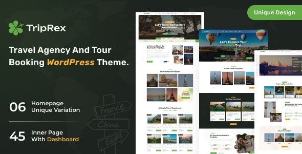 TripRex Travel Agency and Tour Booking WordPress Theme