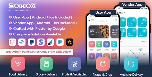 User & Vendor App for Zomox Grocery