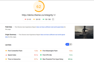 X The Theme PageSpeed Insights Desktop Test
