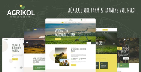 Agrikol - Vue Nuxt Template For Agriculture Farms