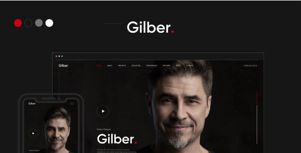 Gilber - Personal CV Resume WordPress Theme